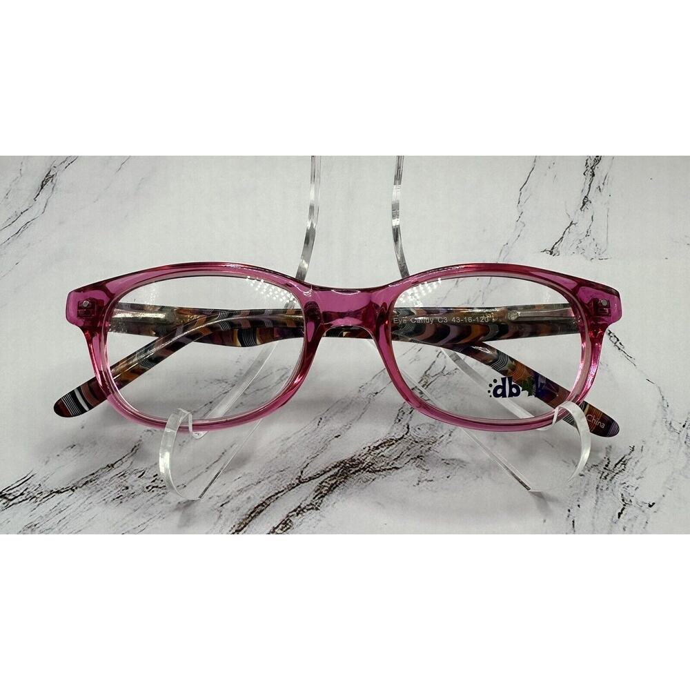 DB4K By Europa-Eye Candy Kids Frames-Color Bubblegum/Multi 43-16-120 New w/Case